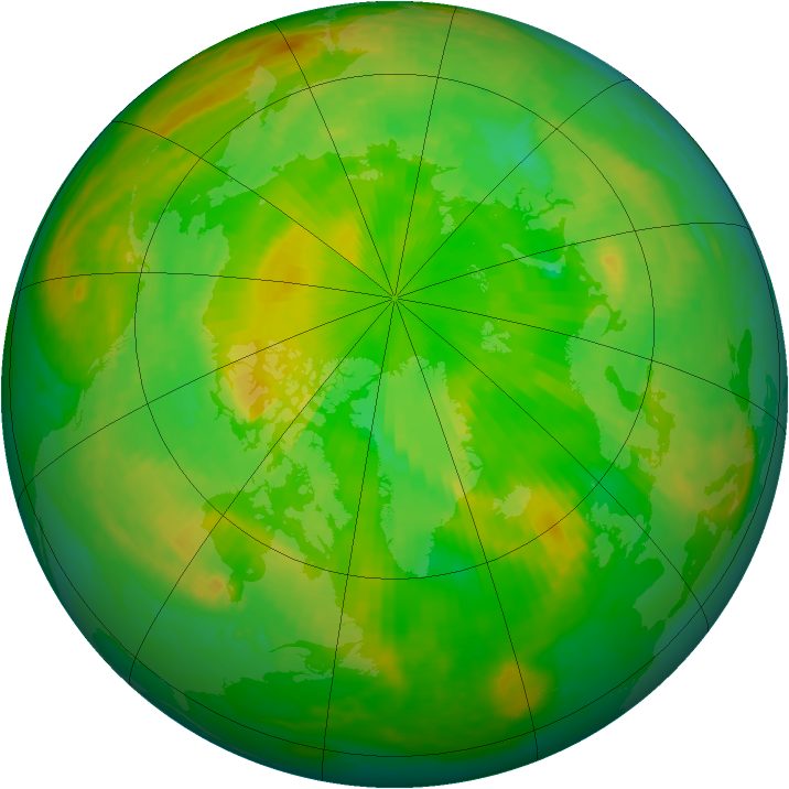 Arctic ozone map for 19 June 2001